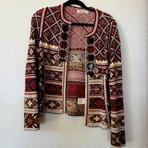ANTHROPOLOGIE ALDOMARTINS SWEATER JACKET MEDIUM